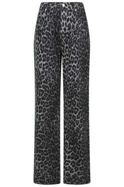 New Neo Noir Simona Leopard Pants Grey Leopard
