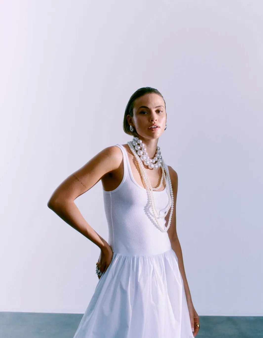 Clearance Copenhagen Muse Siv-dress 206162 1010 Bright White