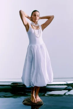 Clearance Copenhagen Muse Siv-dress 206162 1010 Bright White