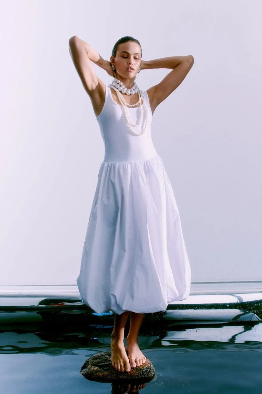 Clearance Copenhagen Muse Siv-dress 206162 1010 Bright White