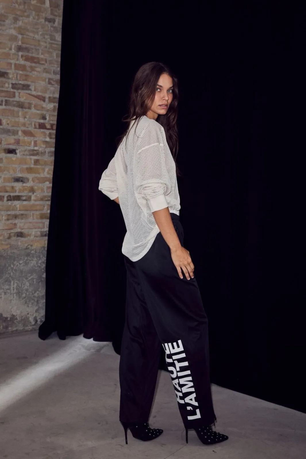 Outlet Haute L'Amitié Slim Logo Track Pants HL10392 Black