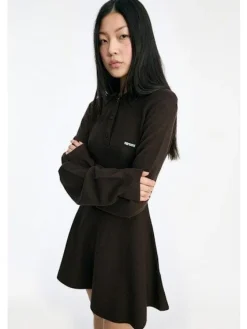 Online Rotate Slinky Knit Polo Dress 1154881667 Molé