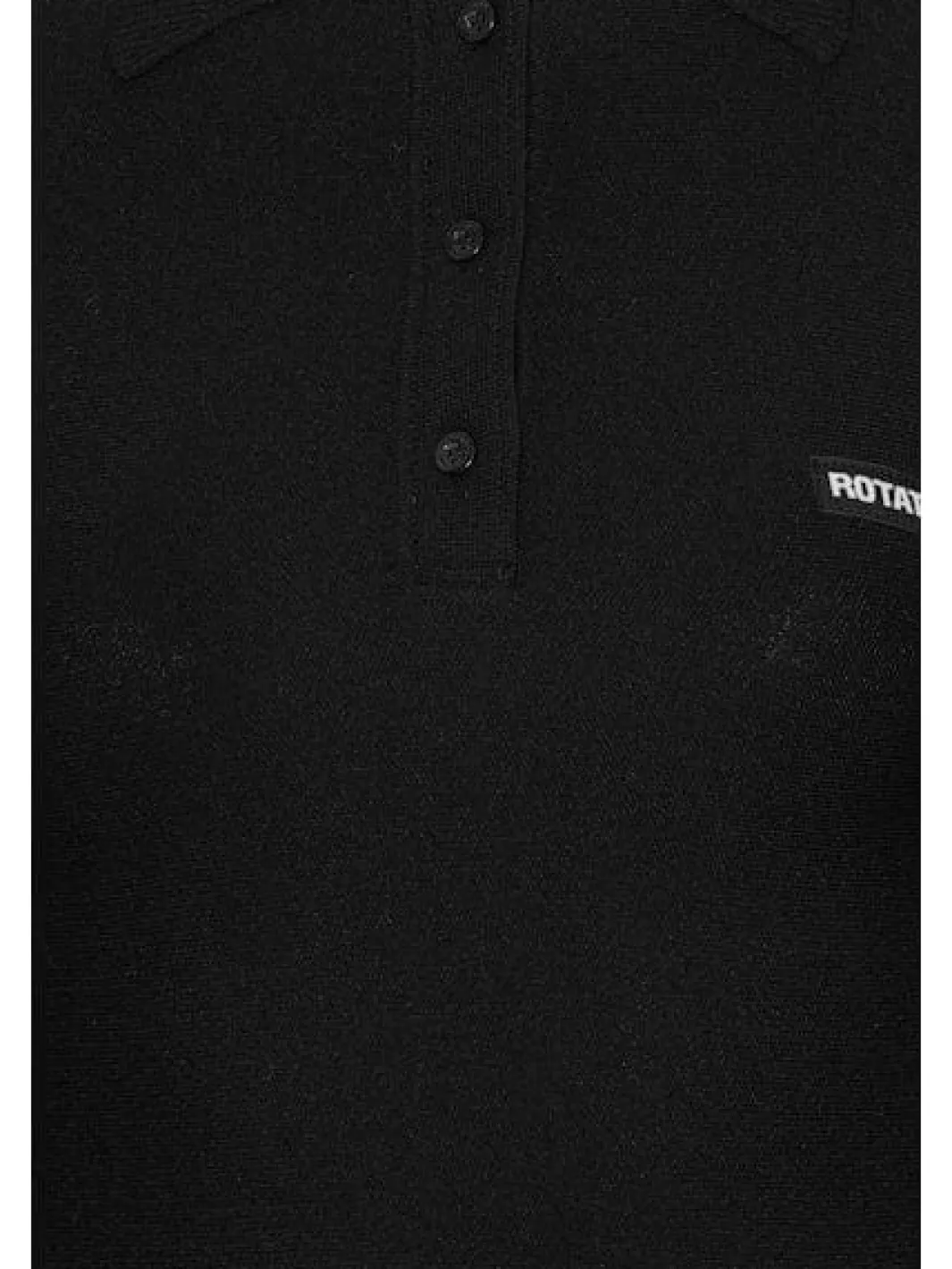 Sale Rotate Slinky Knit Polo Dress 115488100 BLACK