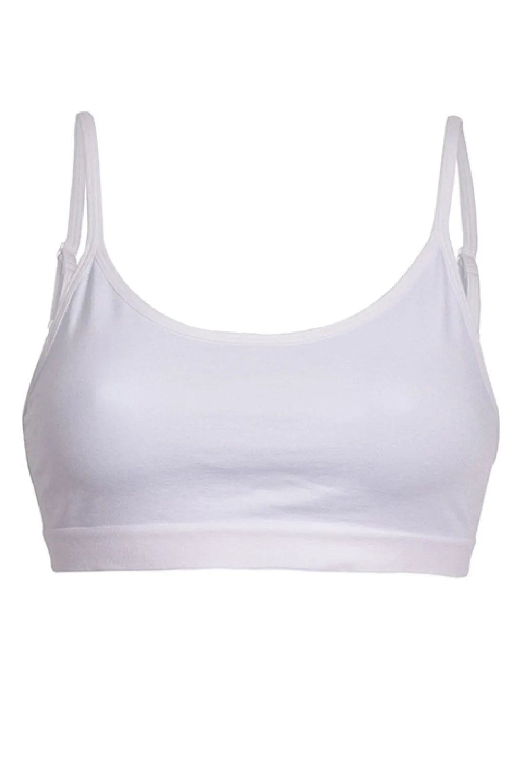Online Soft basic Soffi Bra top narrow strap 2 pak white