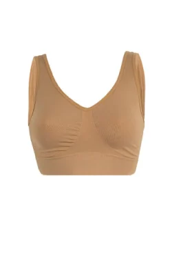 Soft basic Soffi Bra top wide strap 2 pak nude