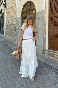 Sale BYIC Sofiaic Long Skirt wl White Lace