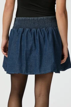 New Neo Noir Solar Denim Balloon Skirt 165053 140