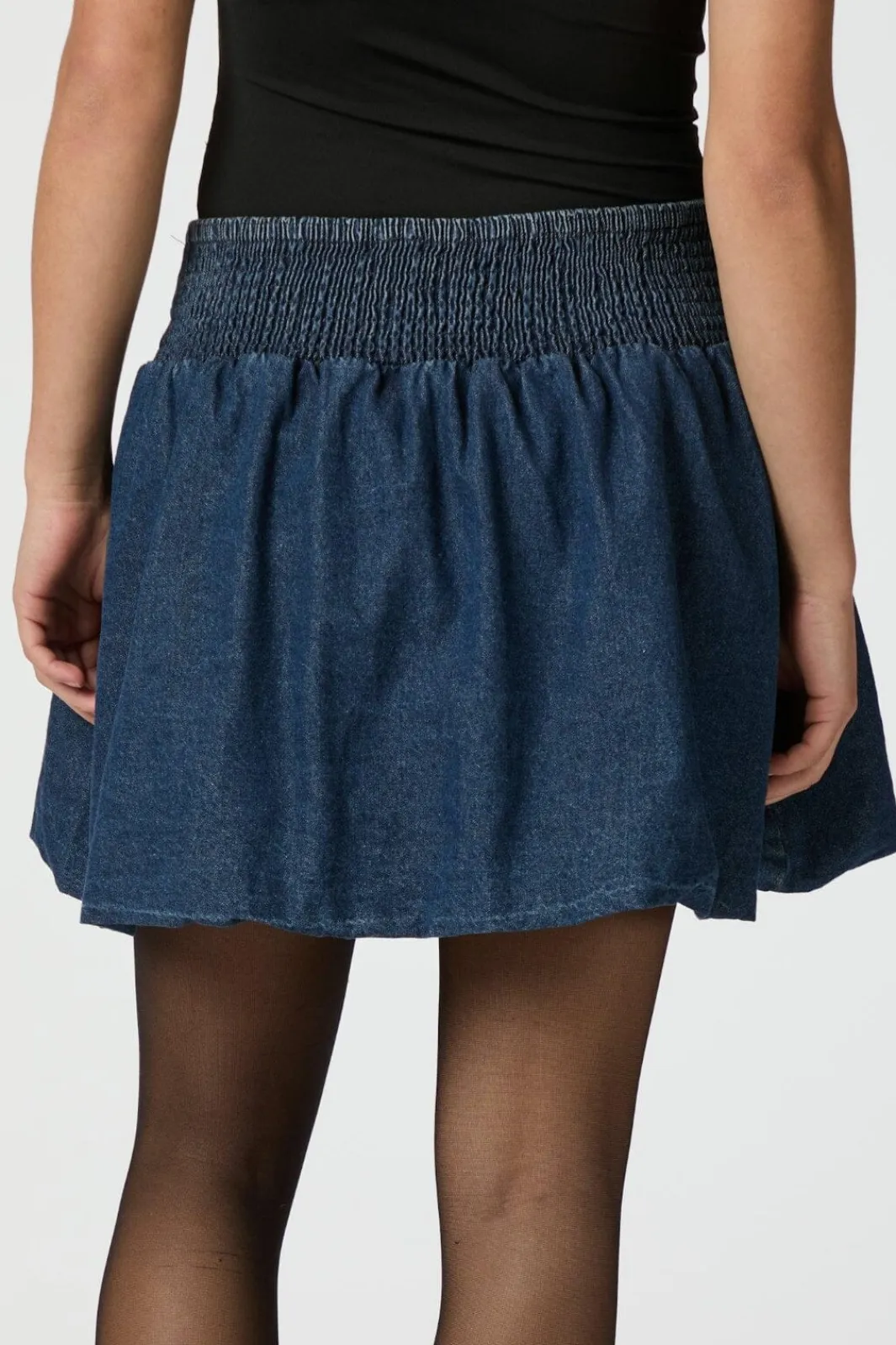 New Neo Noir Solar Denim Balloon Skirt 165053 140