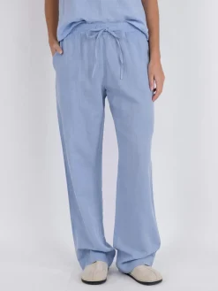 Neo Noir Sonar Linen Pants Light Blue