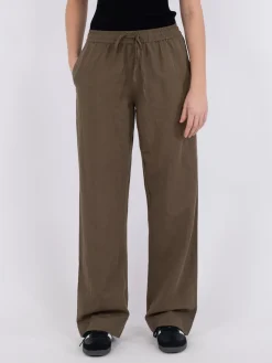 Neo Noir Sonar Linen Pants Army