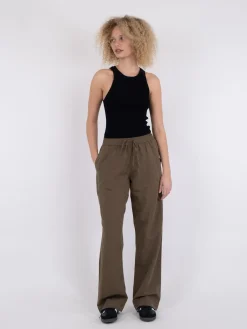 Neo Noir Sonar Linen Pants Army