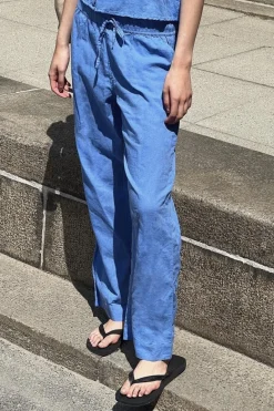 Neo Noir Sonar Linen Pants Dusty Blue