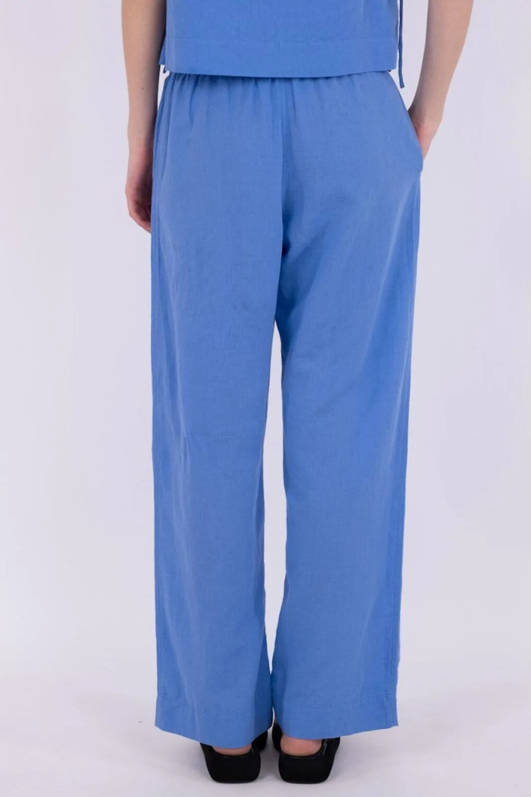 Neo Noir Sonar Linen Pants Dusty Blue