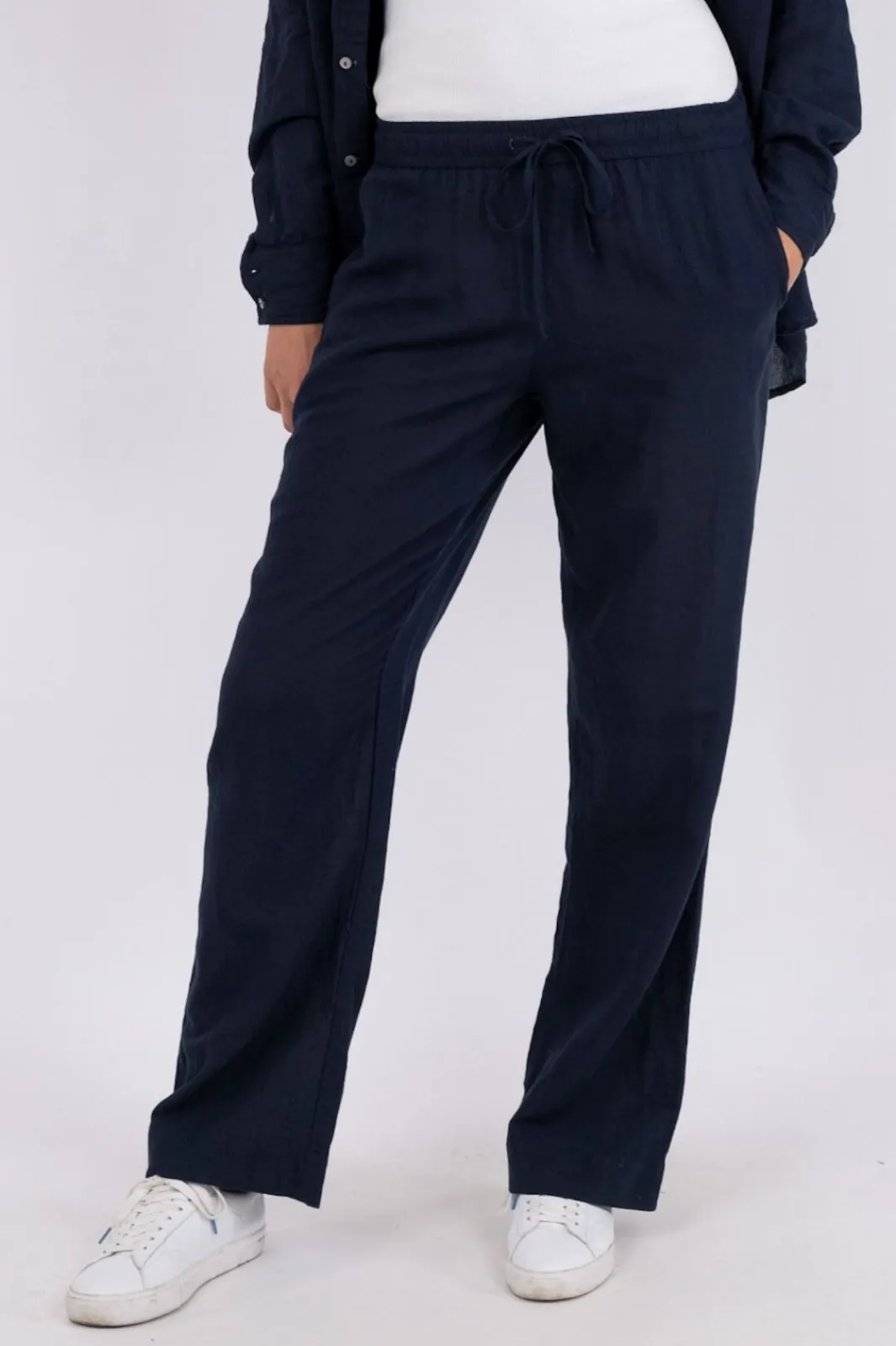 Online Neo Noir Sonar Linen Pants Navy