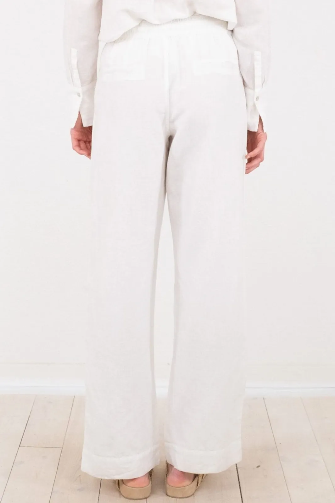 Best Neo Noir Sonar Linen Pants White