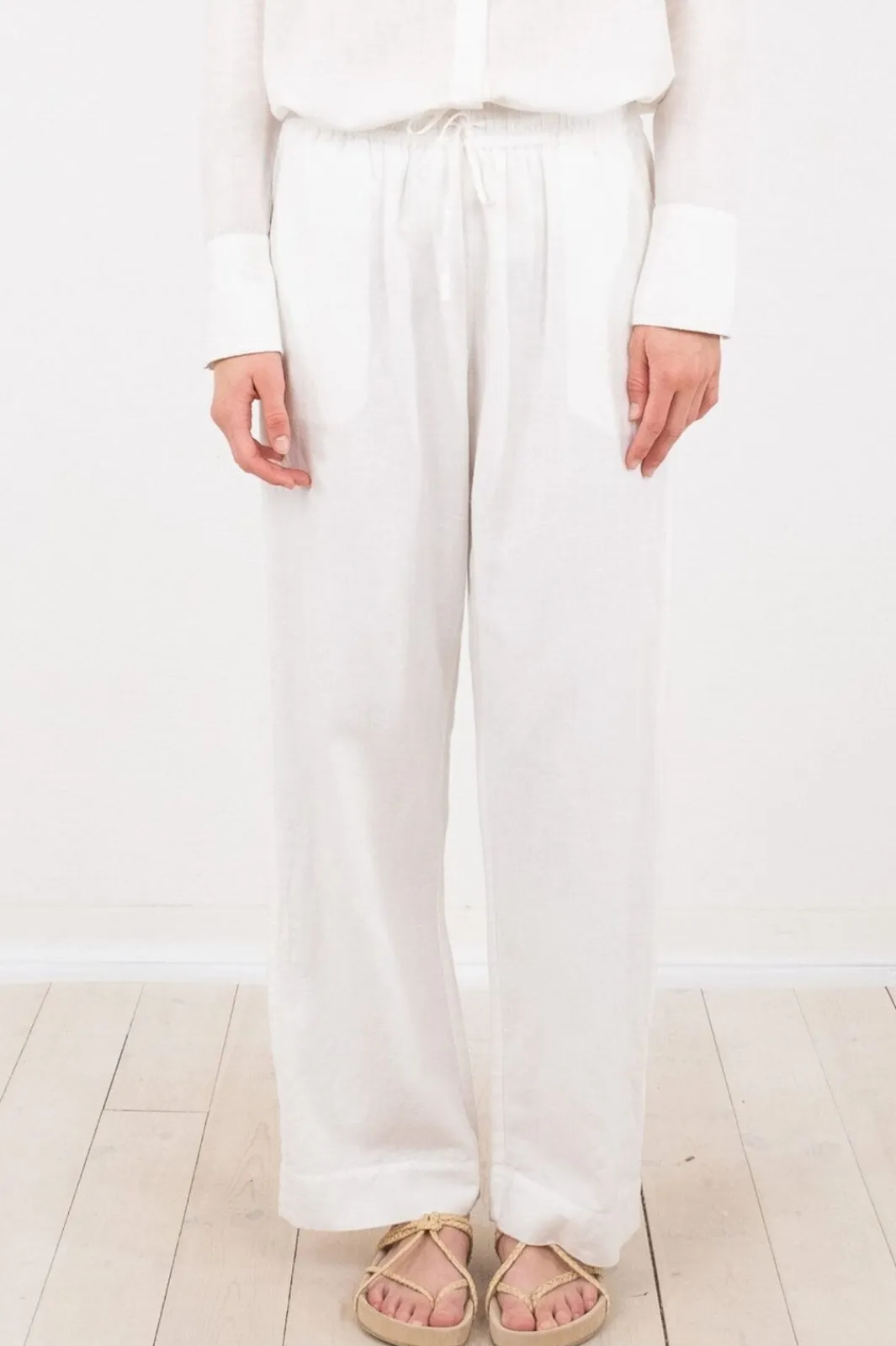 Best Neo Noir Sonar Linen Pants White