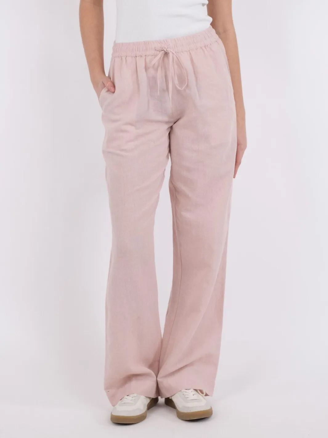 Neo Noir Sonar Linen Pants Rose Smoke