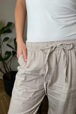 Discount Neo Noir Sonar Mini Stripe Pants Sand