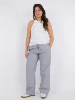 Clearance Neo Noir Sonar Mini Stripe Pants Dark Navy