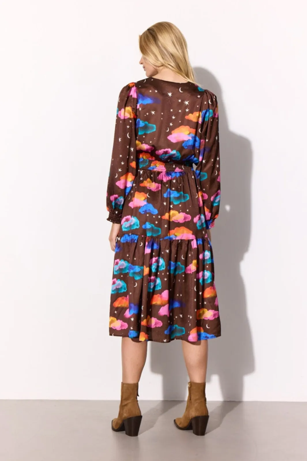Sale Hunkøn Sonja Dress 25622 Cocoa Sky Art Print
