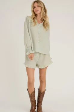 Online A-View Sonja Frill Blouse 068 White/Green
