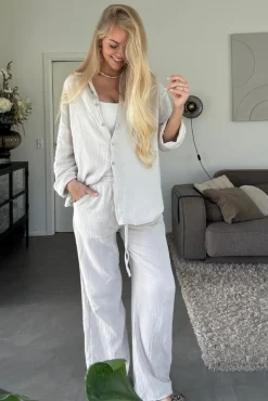 New A-bee Sonja Pants Ecru