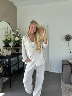New A-bee Sonja Pants Ecru