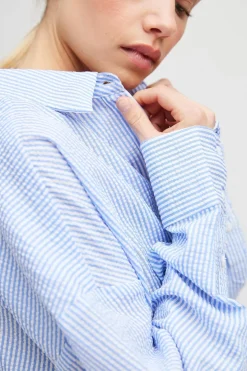 Discount A-View Sonja Shirt 112 Blue/White Stribe