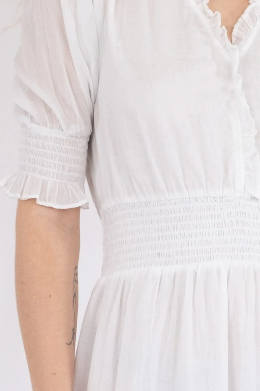 New Neo Noir Sophie S Voile Dress White