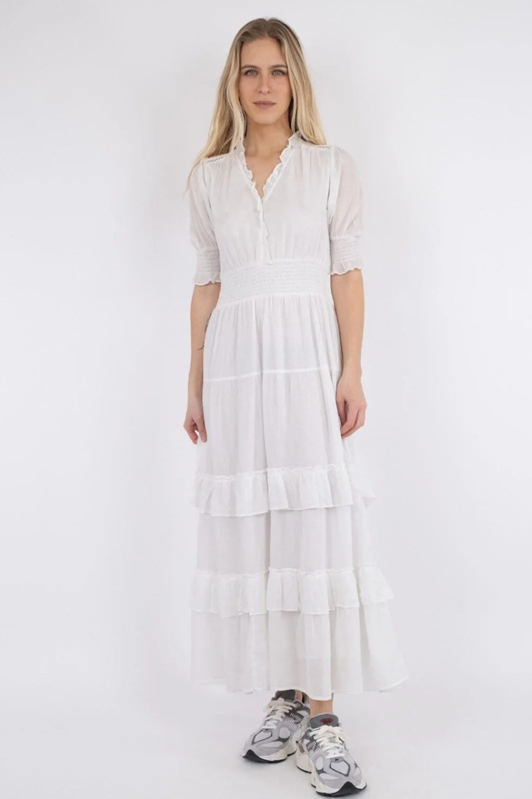 New Neo Noir Sophie S Voile Dress White
