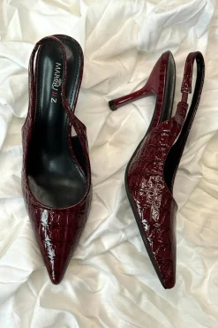 Hot Bloom Sorrel Stiletto Burgundy
