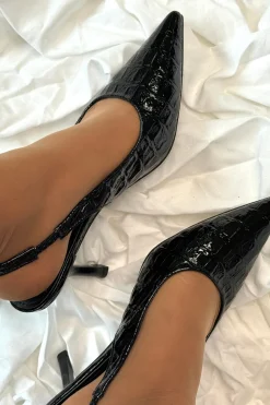Hot Bloom Sorrel Stiletto Black