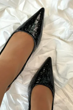 Hot Bloom Sorrel Stiletto Black