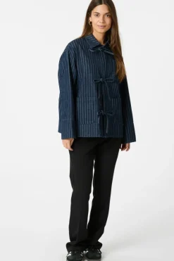 Outlet Neo Noir Starlie Stripe Shirt 164243 534