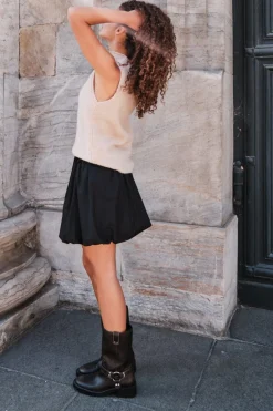 Best Neo Noir Stela Short Balloon Skirt Black