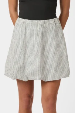 Sale Neo Noir Stela Small Check Skirt 165421 122