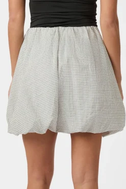 Sale Neo Noir Stela Small Check Skirt 165421 122