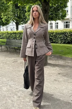 Discount BYIC Stineic Blazer A23859 Brown Checks