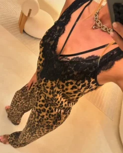 Clearance Valentin Studio String Top Leopard