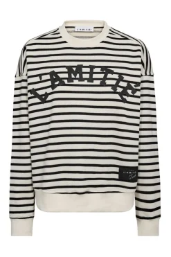 Haute L'Amitié Stripe Logo Sweat HL10441 Offwhite Black