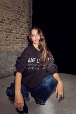 Clearance Haute L'Amitié Studio Logo Sweat HL10446 Antracit