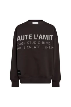 Clearance Haute L'Amitié Studio Logo Sweat HL10446 Antracit