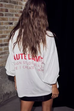 Outlet Haute L'Amitié Studio Ls Print Tee HL10421 Creme