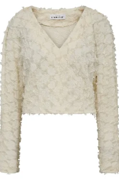 Best Haute L'Amitié Stuff Structre V-Blouse HL10366 Off-White