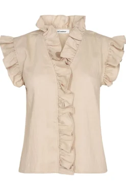 New Co´Couture Suedacc Frill Top 35213 199 Bone