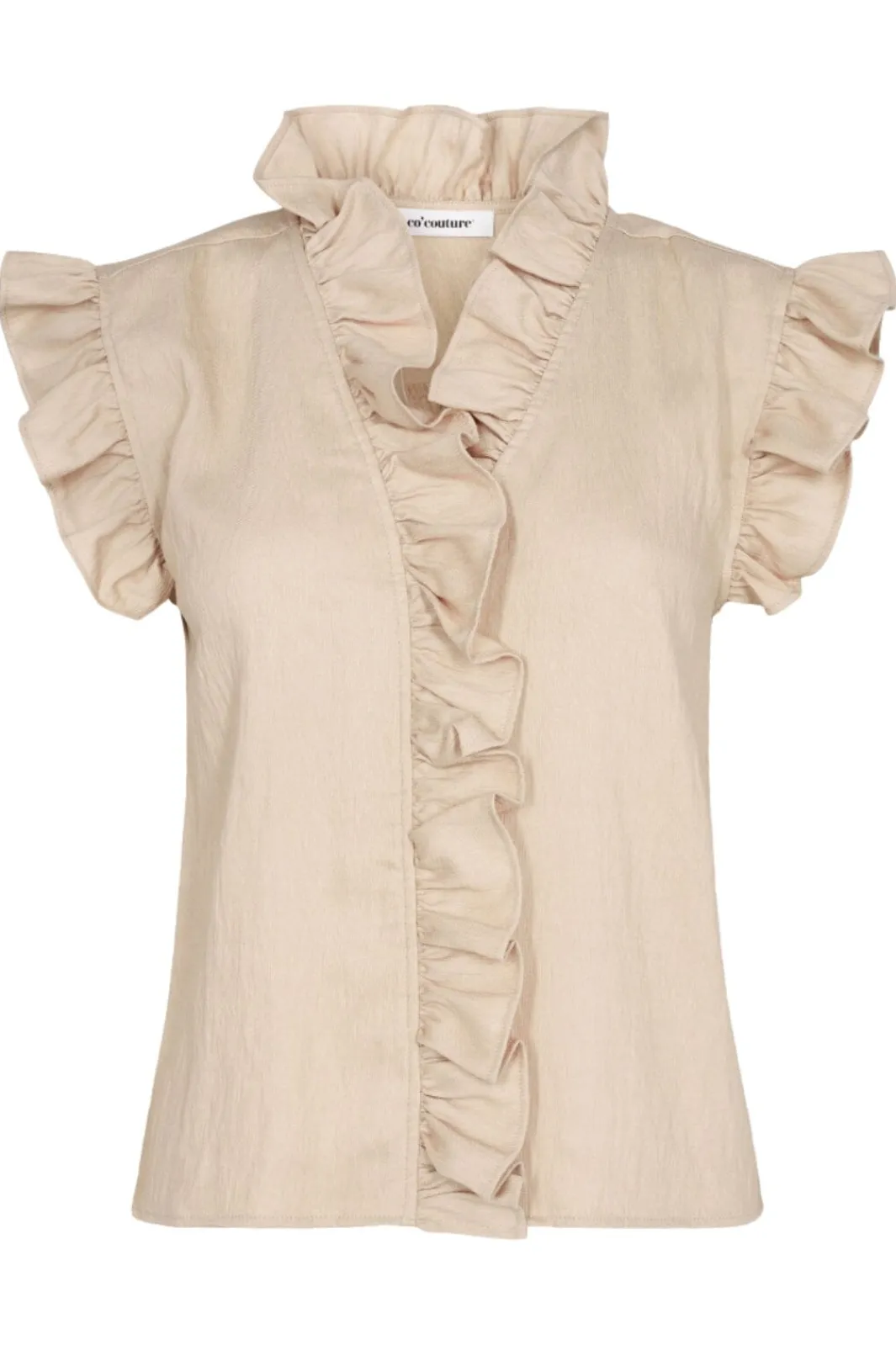 New Co´Couture Suedacc Frill Top 35213 199 Bone