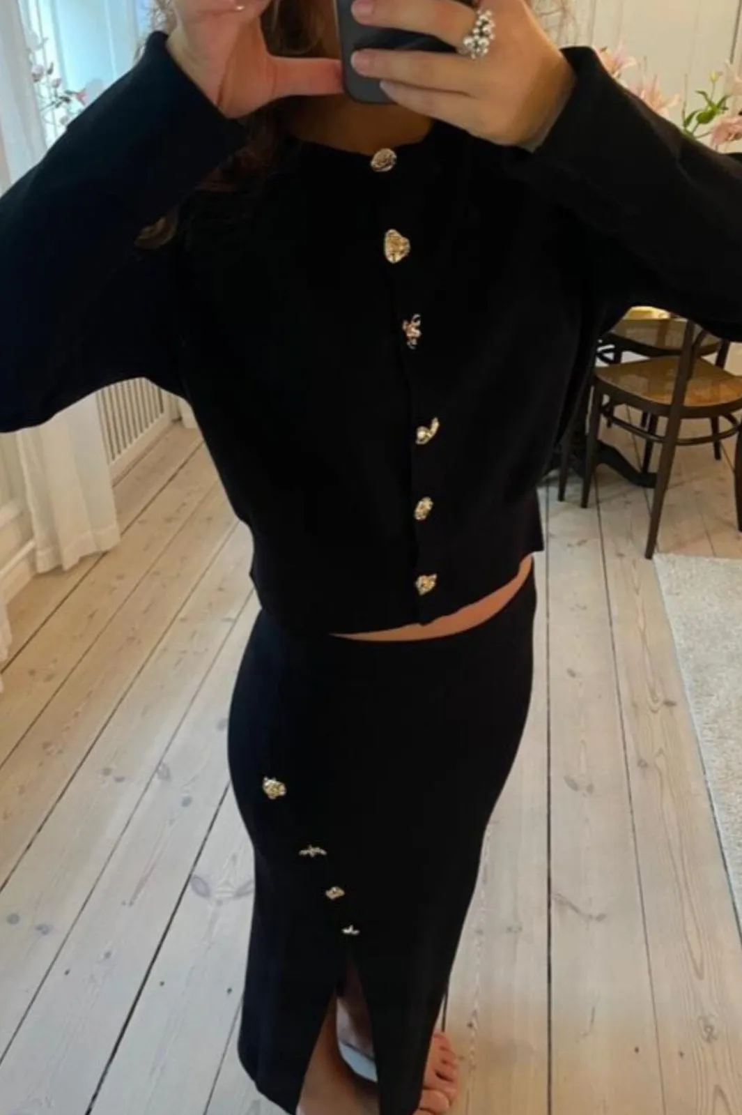 Online A-bee Summer Cardigan Black