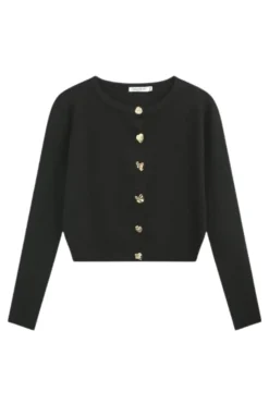 Online A-bee Summer Cardigan Black