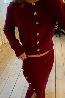 New A-bee Summer Cardigan Burgundy