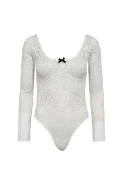 Online Haute L'Amitié Summer Lace Ls Body HL10107 White